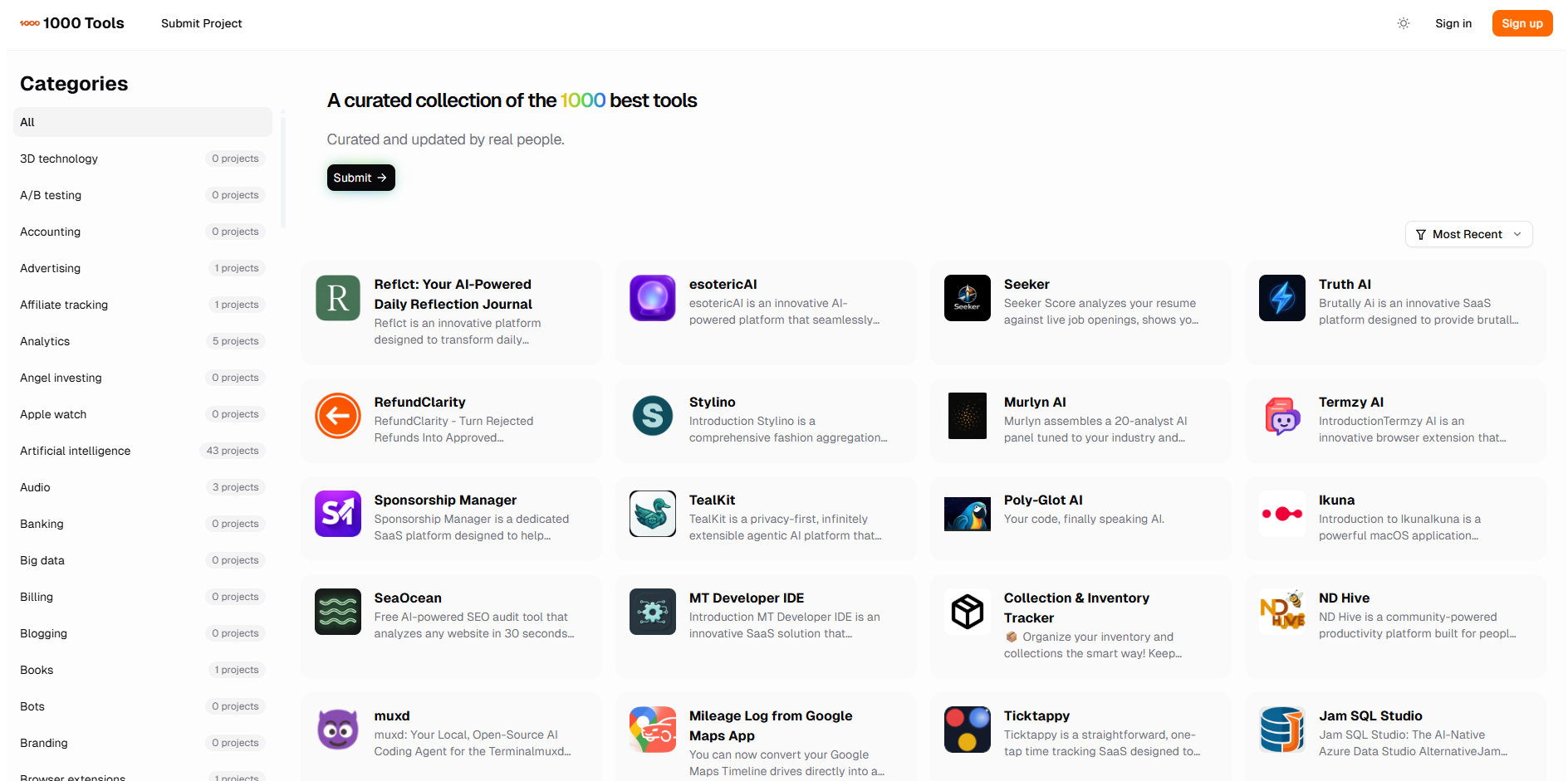1000 Tools - AI Tool
