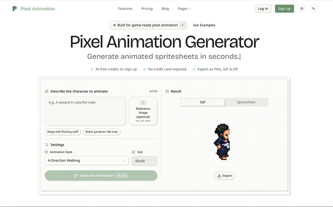 AI Pixel Animation - AI Tool