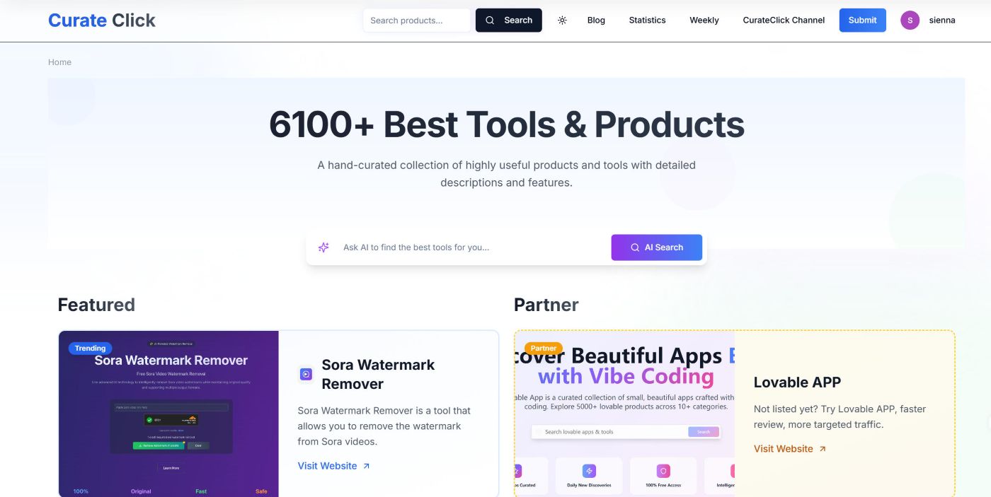 Curate Click - AI Tool