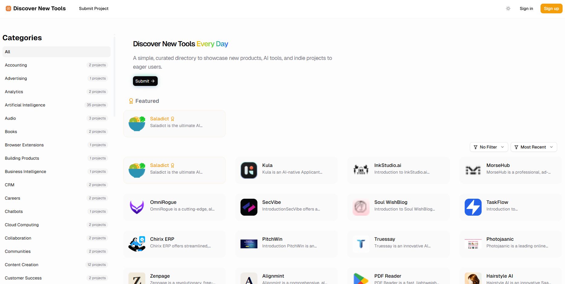 Discover New Tools - AI Tool