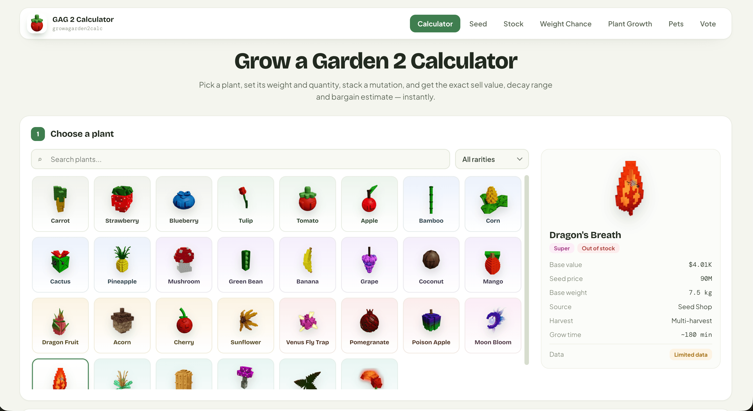GAG 2 Calculator - AI Tool
