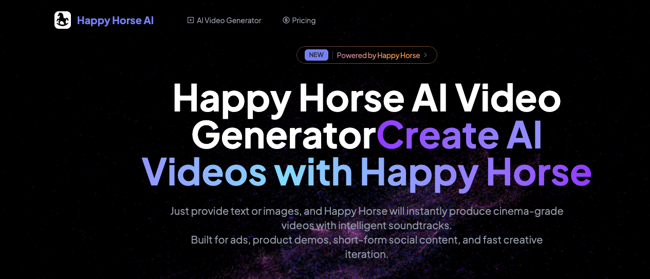 Happy Horse AI Video Generator - AI Tool