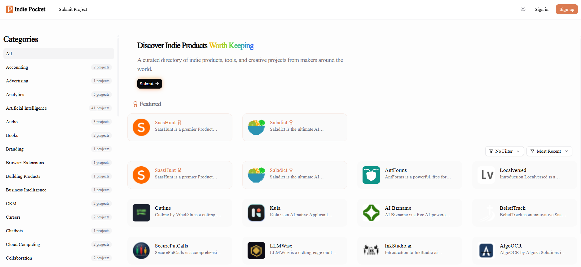 IndiePocket - AI Tool
