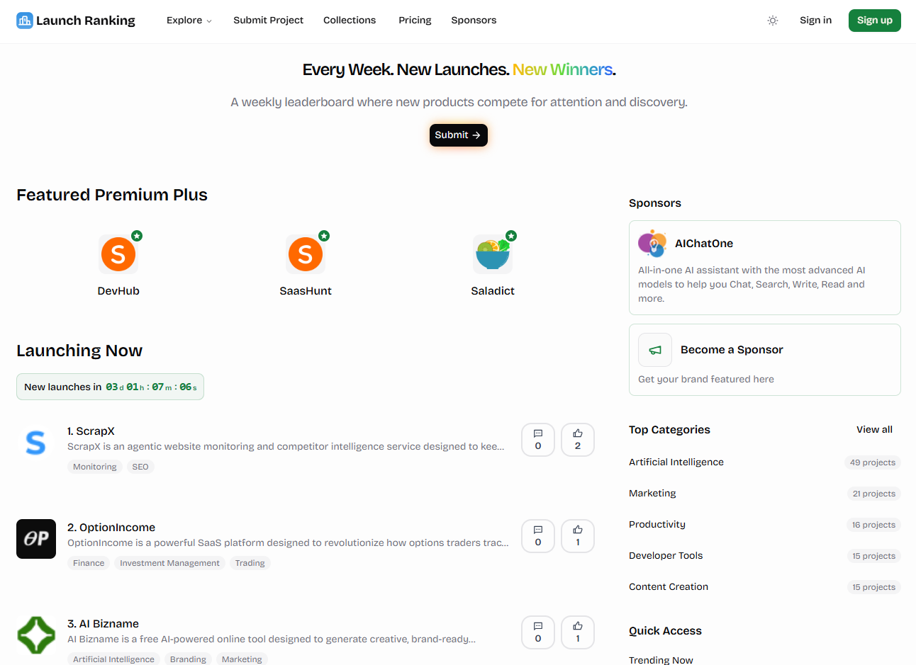 LaunchRanking - AI Tool