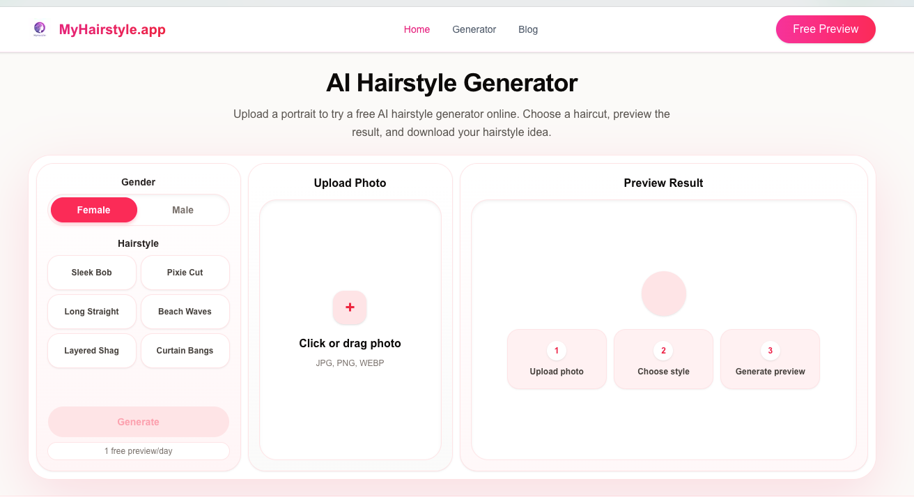 My Hair style - AI Tool