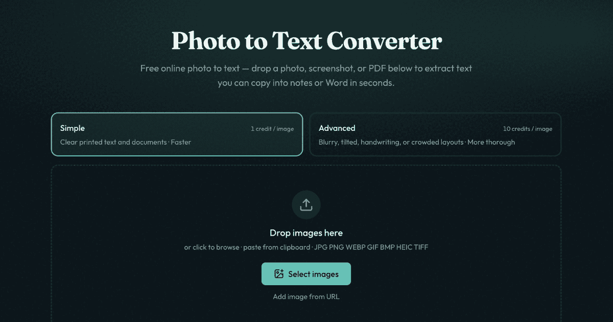 Photo to Text - AI Tool