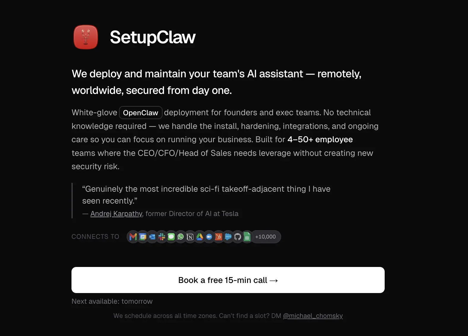 SetupClaw - AI Tool